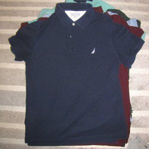 Navy Nautica Performance Deck Shirt Large